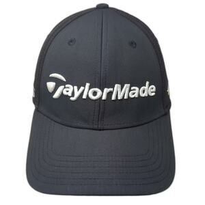 TaylorMade Baseball Cap Black White XL RBZ R11s Mesh A-Flex Fitted Golf Hat